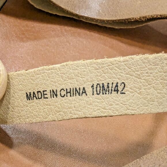 Lucky Brand Women's Hecilia Strappy Low Wedge Leather open toe Sandal size 10 - Picture 5 of 9